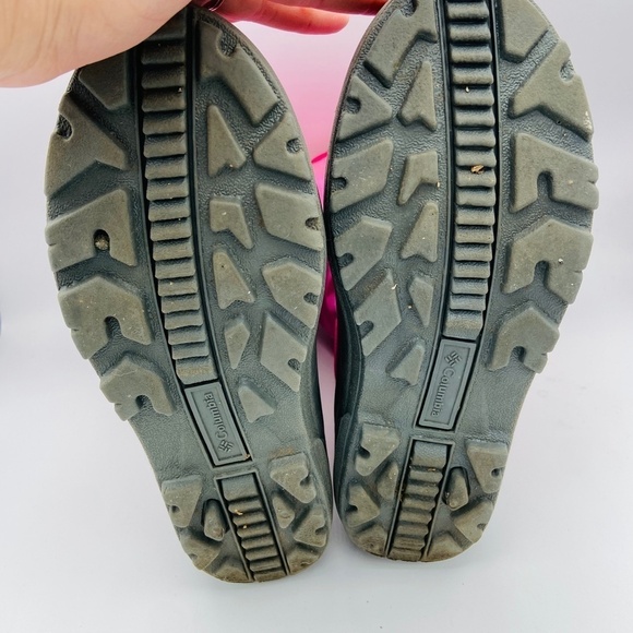 COLUMBIA Youth Girls Pink Powderbug Plus II Winter Snow Boot Waterproof Size 6 - Picture 10 of 11